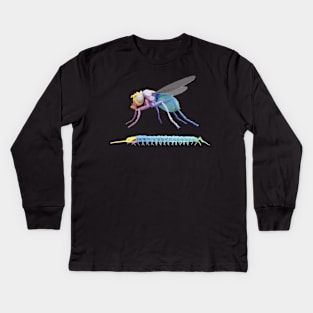 Copy of Evolution Hox Genes Similarities Housefly and centipede Kids Long Sleeve T-Shirt